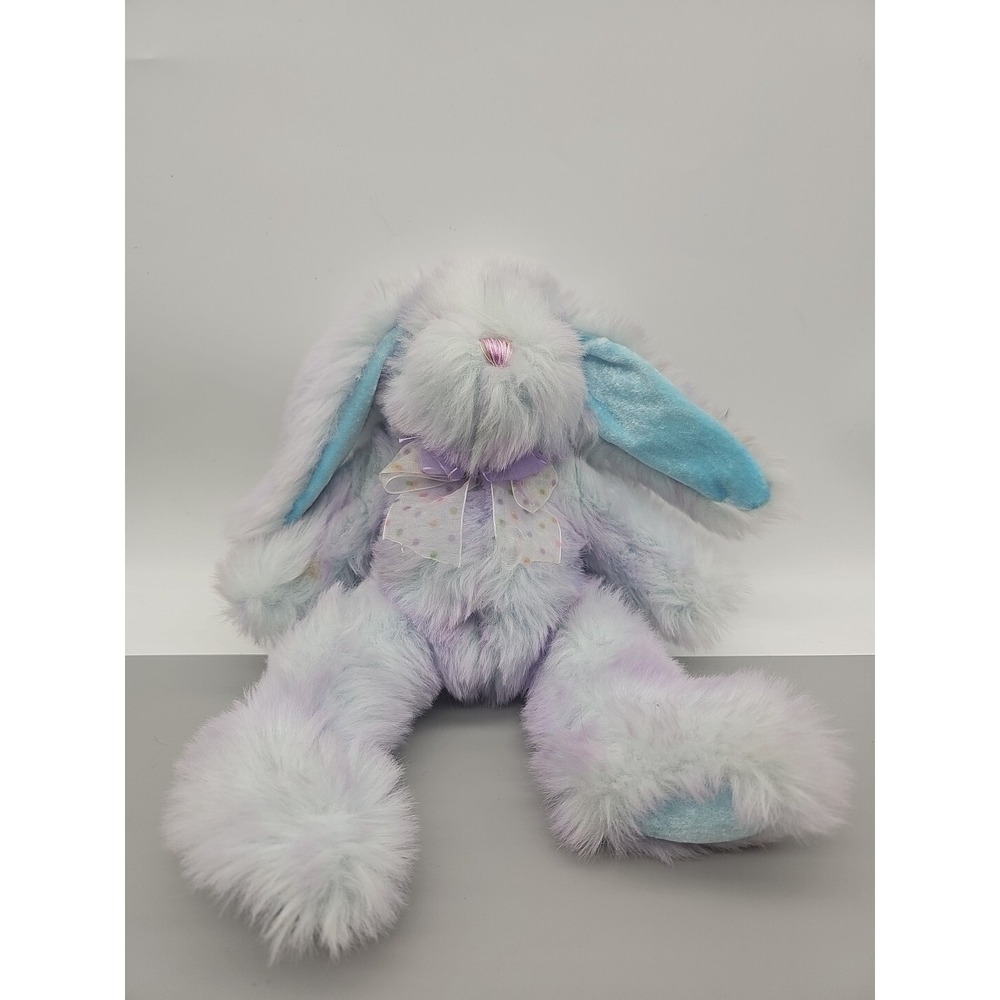 Dan Dee Collectors Choice 10" Plush Bunny‎ Purple Turquoise Rabbit Easter Spring